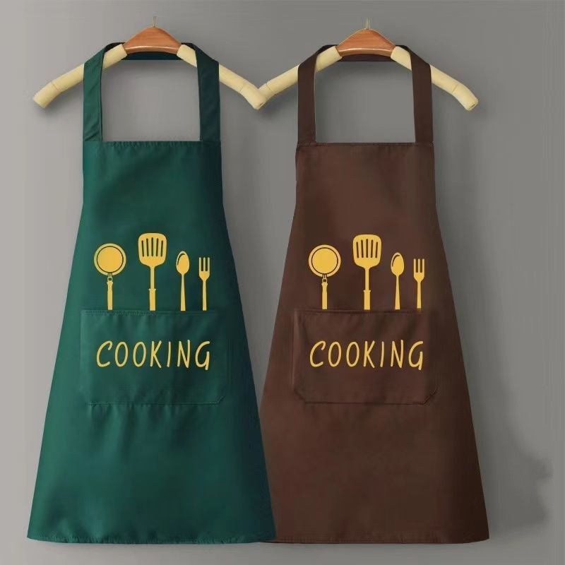 Waterproof Canvas Apron — "COOK" Print, XL