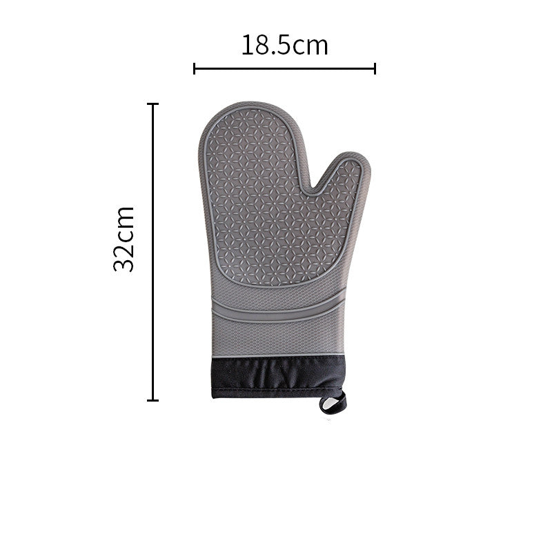 Heat-resistant And Heat-resistant Silica Gel Gloves For Household Use