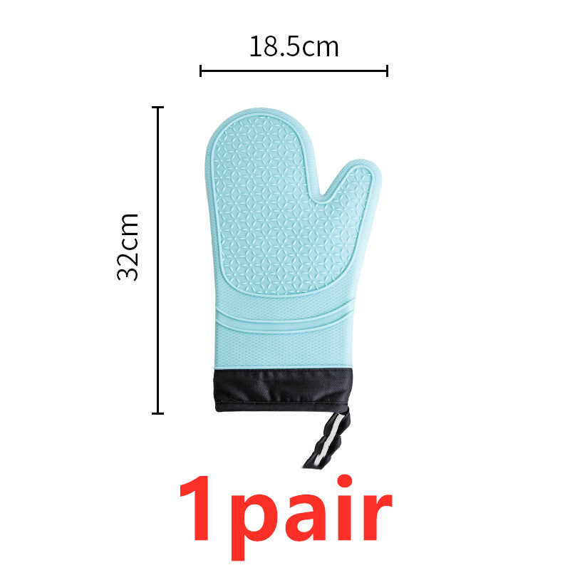 Heat-resistant And Heat-resistant Silica Gel Gloves For Household Use