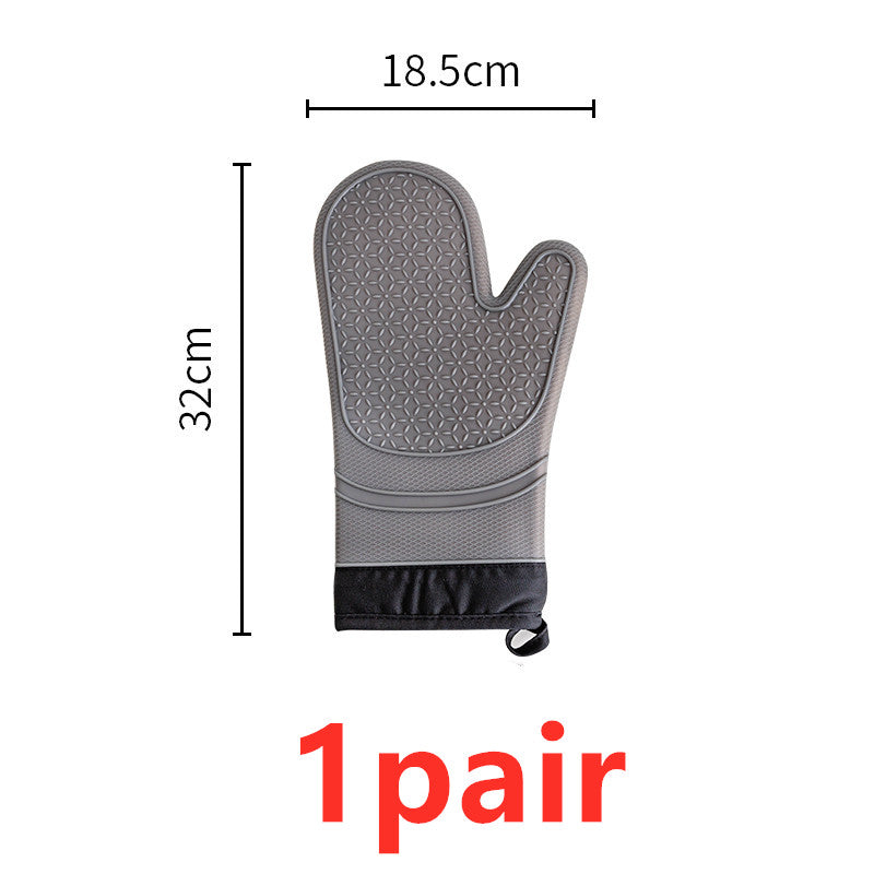 Heat-resistant And Heat-resistant Silica Gel Gloves For Household Use