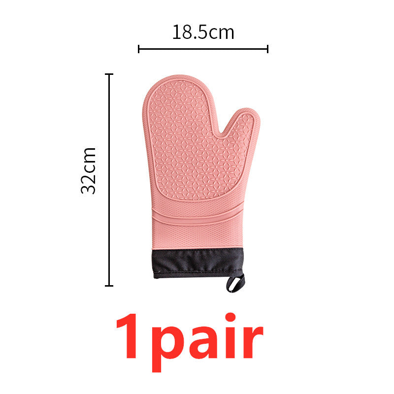 Heat-resistant And Heat-resistant Silica Gel Gloves For Household Use