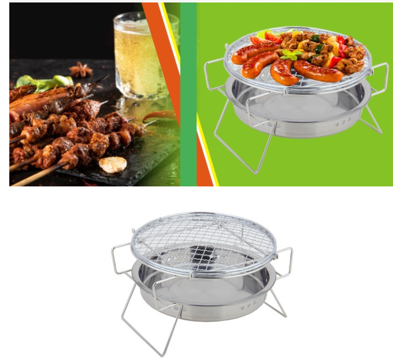 Barbeque Stainless Steel Outdoor Folding Grill