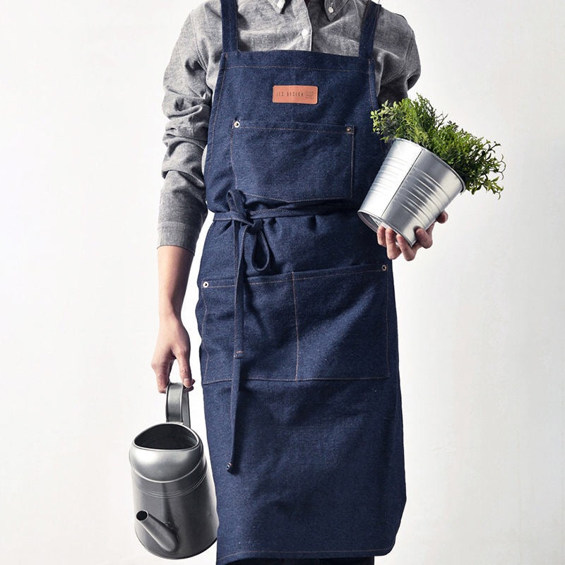 Canvas kitchen Japanese denim cotton apron