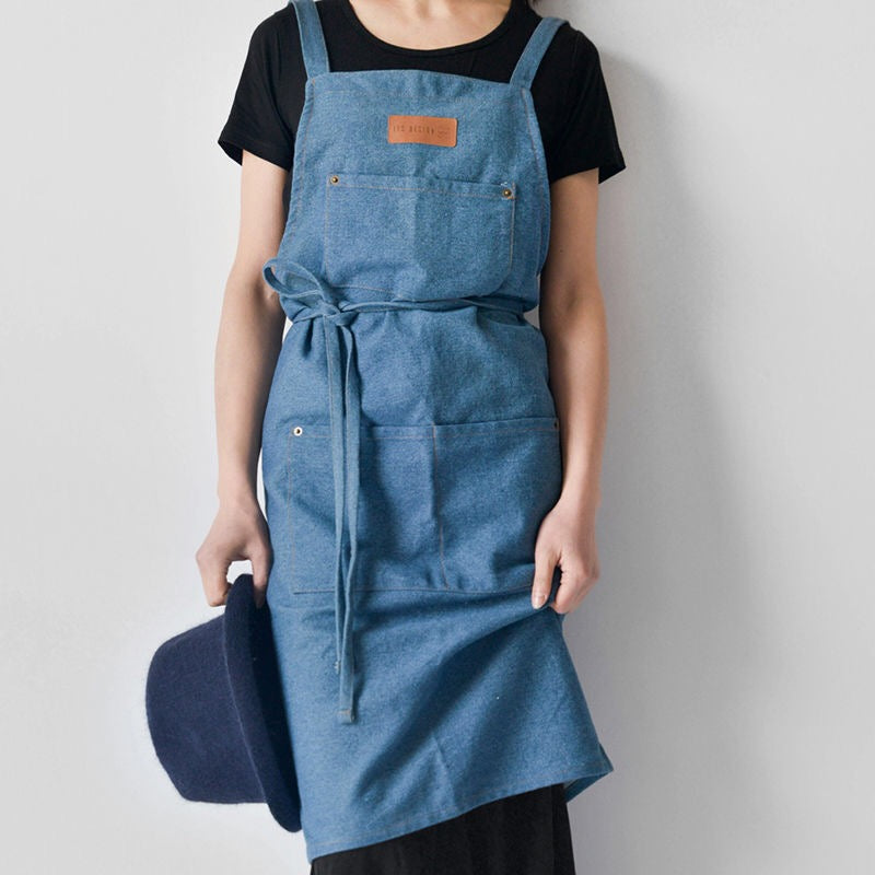 Canvas kitchen Japanese denim cotton apron