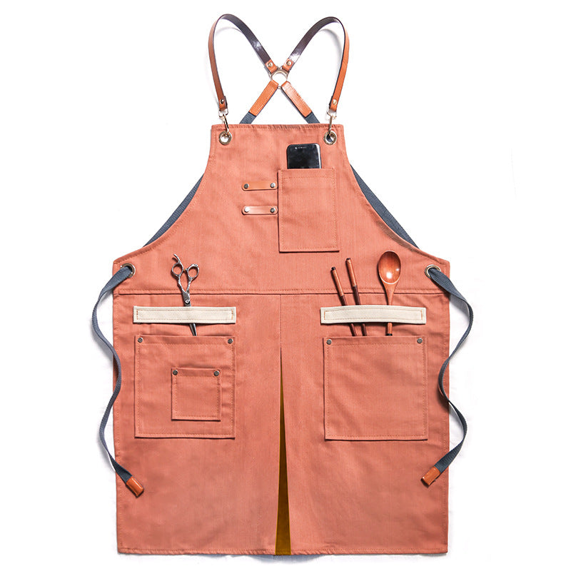 Denim Apron with Pockets