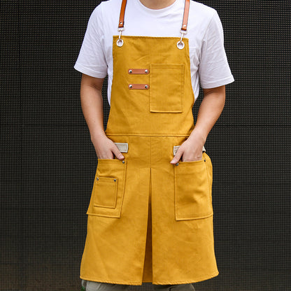 Denim Apron with Pockets