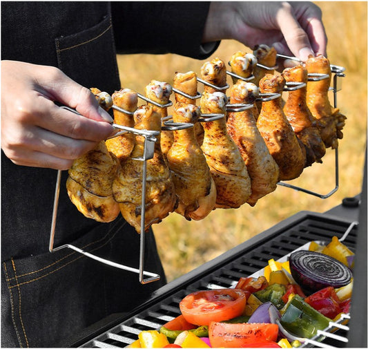 14 Slot Stainless Steel non-stick chicken wing Shelf