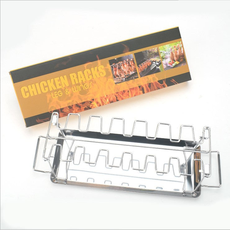 14 Slot Stainless Steel non-stick chicken wing Shelf