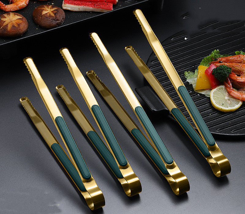 Korean Stainless Steel Barbecue Steak Tongs