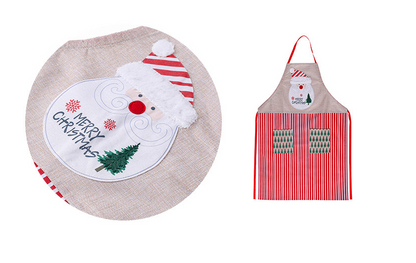 Santa Linen Apron Creative Kitchen Cleaner Sleeveless