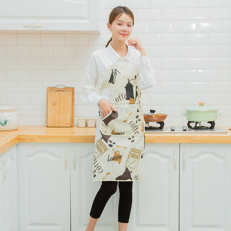 Waterproof And Oil-proof Cooking Vibrato With Strapless Apron