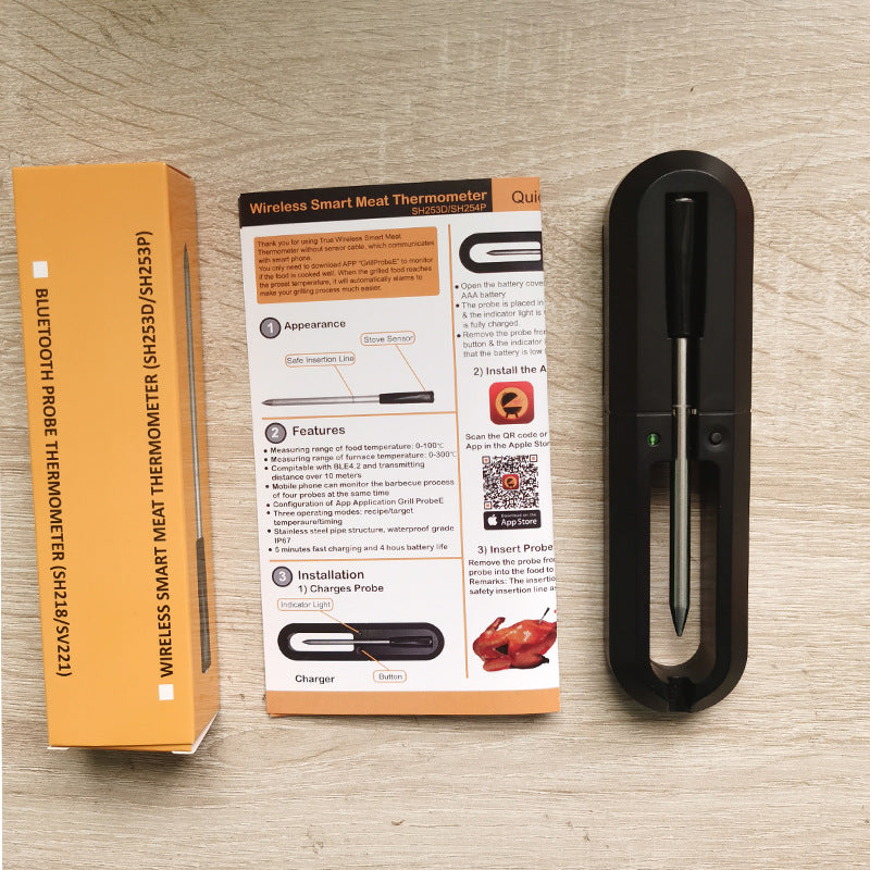 Smart Kitchen Wireless Bluetooth BBQ Thermometer