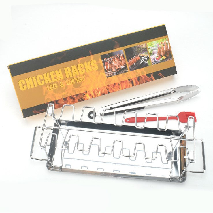 14 Slot Stainless Steel non-stick chicken wing Shelf